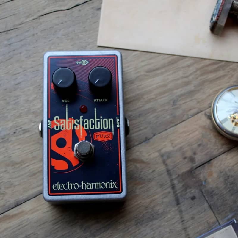 used 2014 - Present Electro-Harmonix Satisfaction Fuzz Blue / Red - Effect Pedal