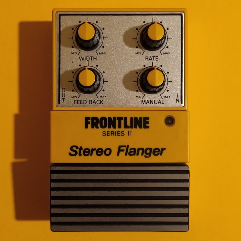 used 1980s Frontline Stereo Flanger Yellow - Effect Pedal