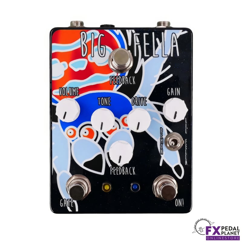 new 2024 Fuzzrocious Big Fella Blue Sparkle - Effect Pedal