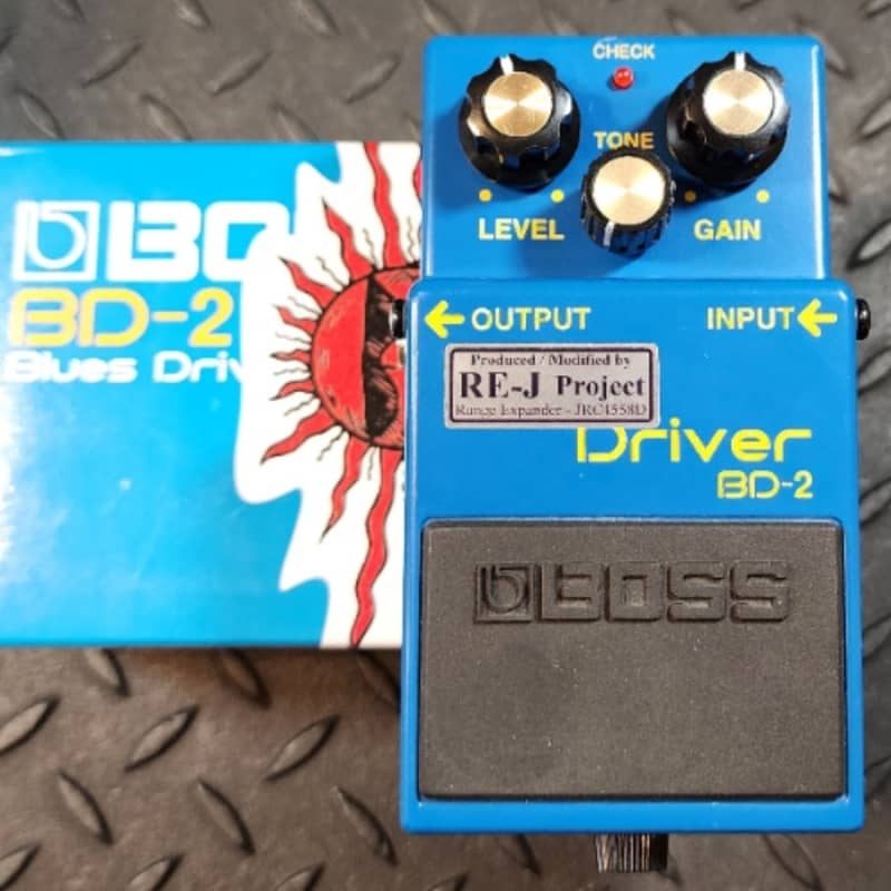 used 2010s Analogman Boss BD-2 Blues Driver with Mod Blue - Effect Pedal