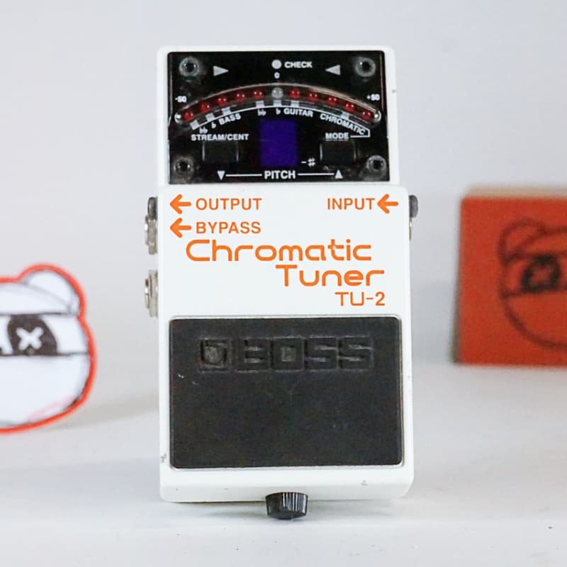 used 2004 Boss TU-2 Chromatic Tuner (Dark Gray Label) White - Effect Pedal