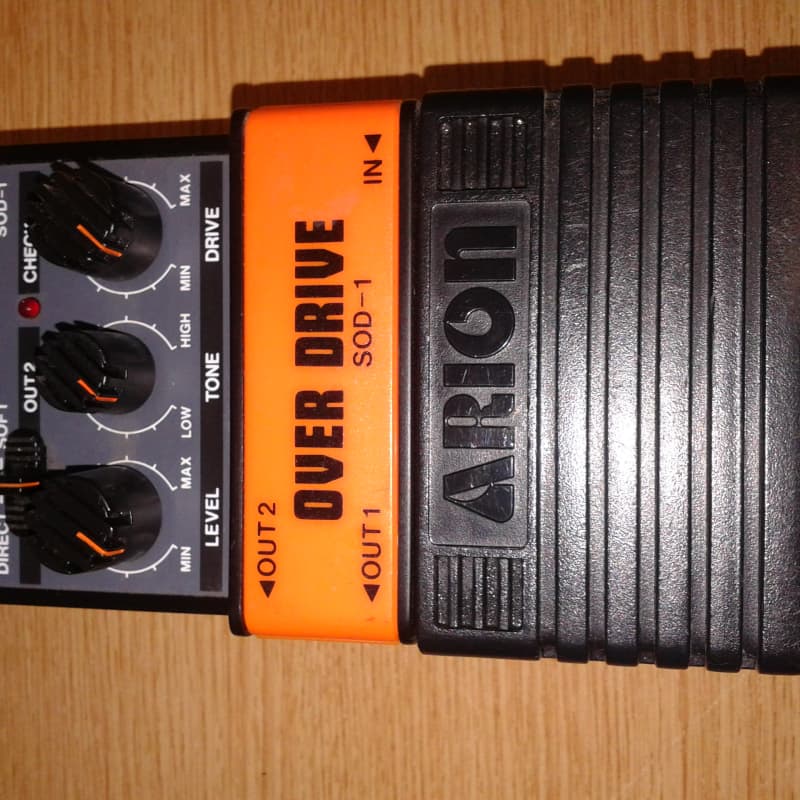 used 1980s Arion SOD-1 Stereo Overdrive Black - Effect Pedal