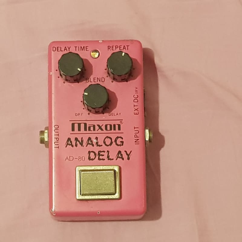 used 1980s Maxon AD-80 Analog Delay Pink - Effect Pedal