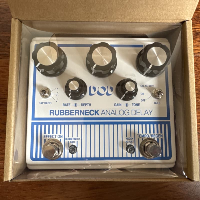 used 2010s DOD Rubberneck Analog Delay White/Blue - Effect Pedal