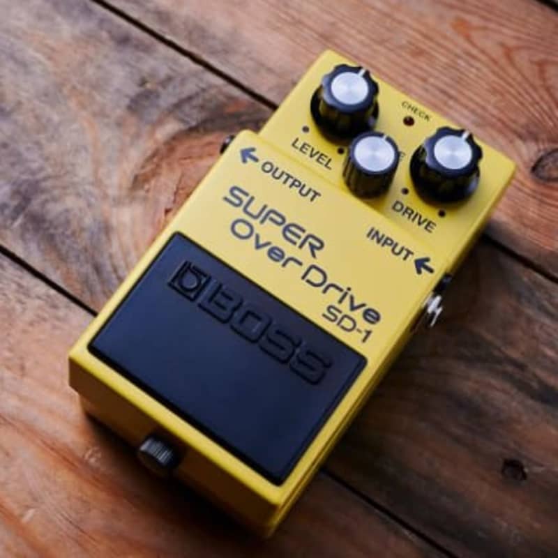 used 1997 - Present Boss SD-1 Super OverDrive (Silver Label) Yellow - Effect Pedal