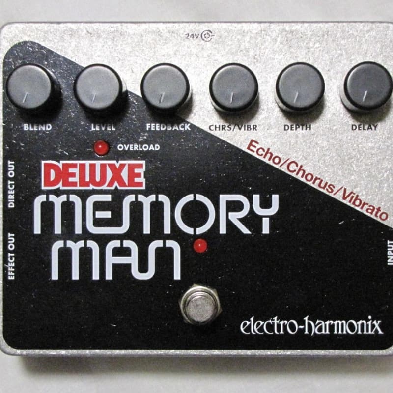 used 2010s Electro-Harmonix Deluxe Memory Man Black / Silver - Effect Pedal