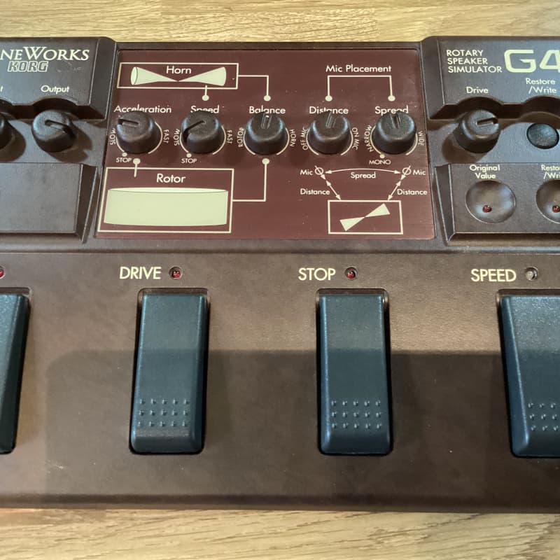 used 2000s Korg ToneWorks G4 Rotary Speaker Simulator Brown - Effect Pedal