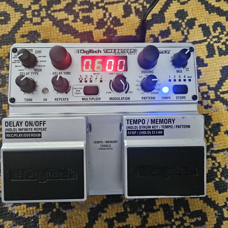 used 2000s DigiTech Time Bender Musical Delay Silver - Effect Pedal