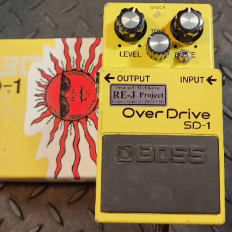 used 2010s Boss SD-1 Super Overdrive with Analogman Mod Yellow - Effect Pedal