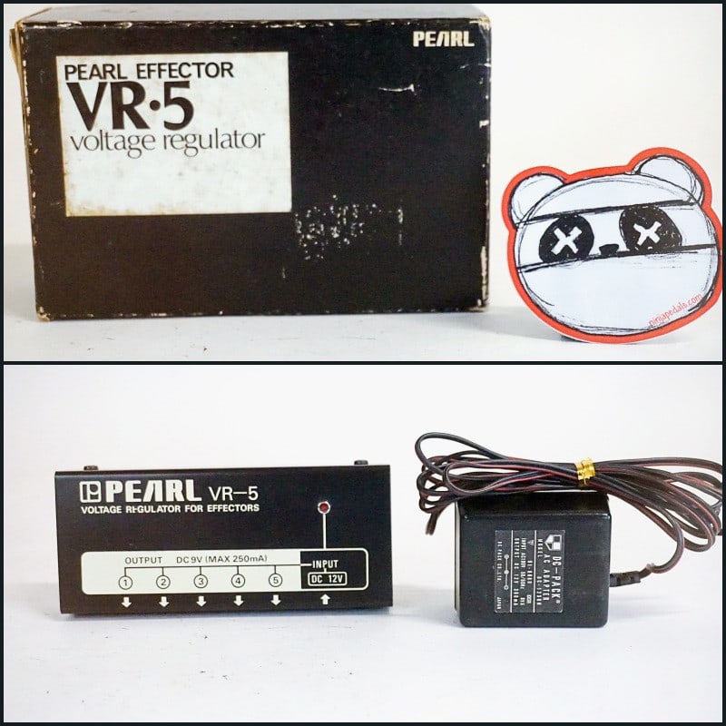 used 1980s Pearl VR-5 Voltage Regulator Black - Effect Pedal