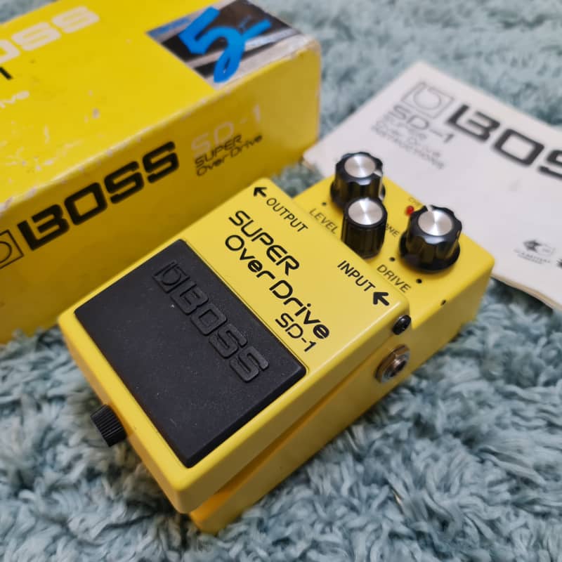 used 1988 - 1997 Boss SD-1 Super OverDrive (Black Label) Yellow - Effect Pedal