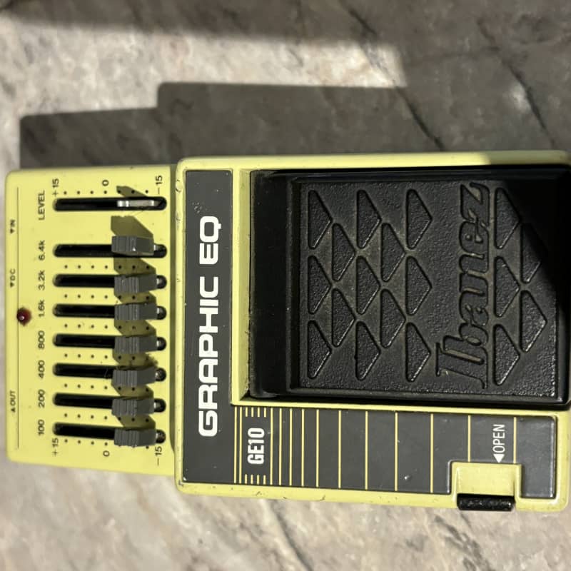 used 1990s Ibanez GE10 Graphic EQ Yellow - Effect Pedal