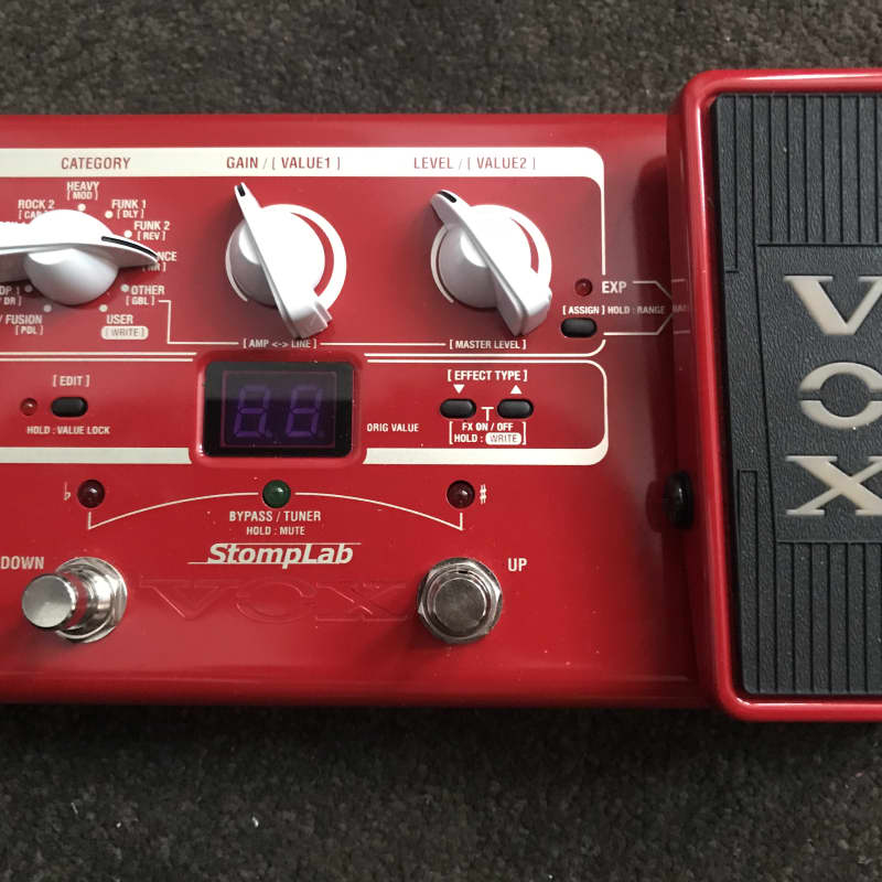 used 2010s Vox SL2B StompLab IIB Modeling Bass Processor Red - Effect Pedal