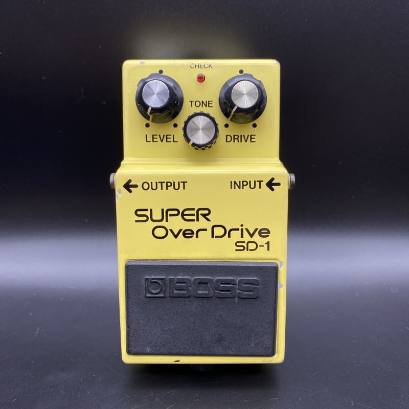 used 1981 - 1988 Boss SD-1 Super OverDrive (Black Label) Yellow - Effect Pedal