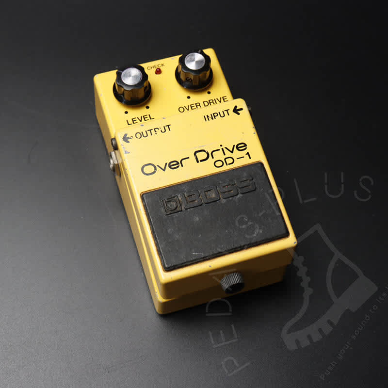 used 1981 Boss OD-1 Over Drive (Black Label) Yellow - Effect Pedal