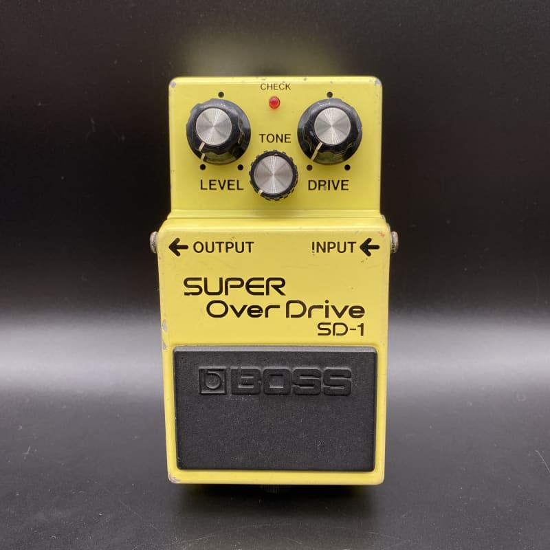 used 1981 - 1988 Boss SD-1 Super OverDrive (Black Label) Yellow - Effect Pedal