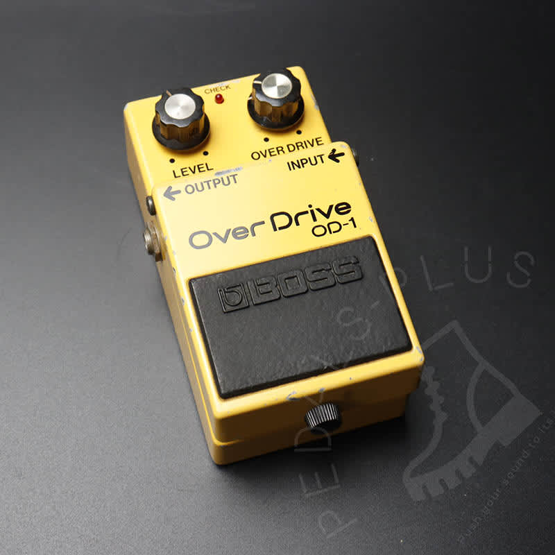 used 1983 Boss OD-1 Over Drive (Black Label) Yellow - Effect Pedal