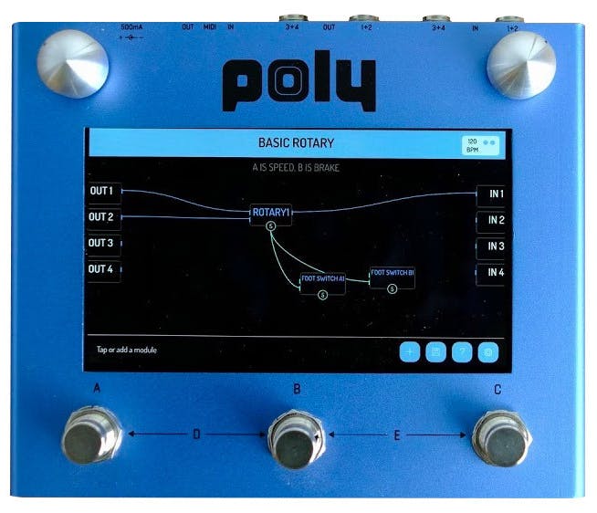 Poly Effects Beebo Visual Multi-modulation Pedal in Blue – £449 New