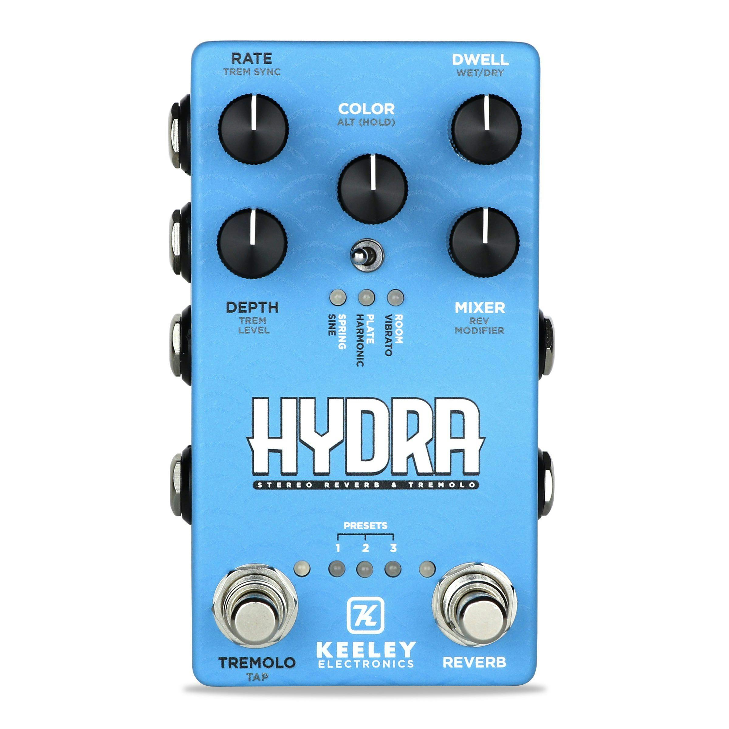 Keeley Electronics Hydra Stereo Reverb & Tremolo Pedal – £269 New