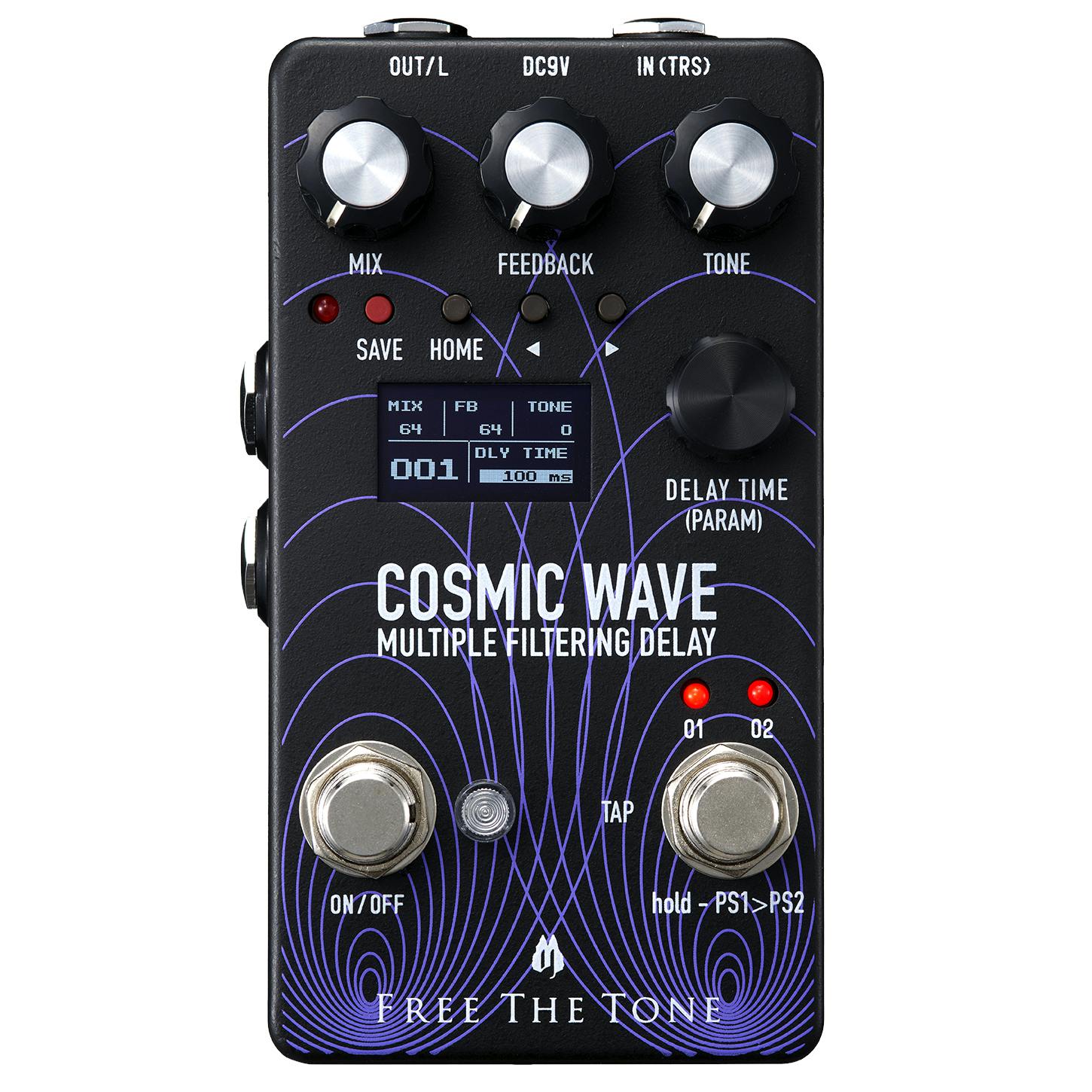 Free The Tone CW-1Y Cosmic Wave Multiple Filtering Delay Pedal - £249 New