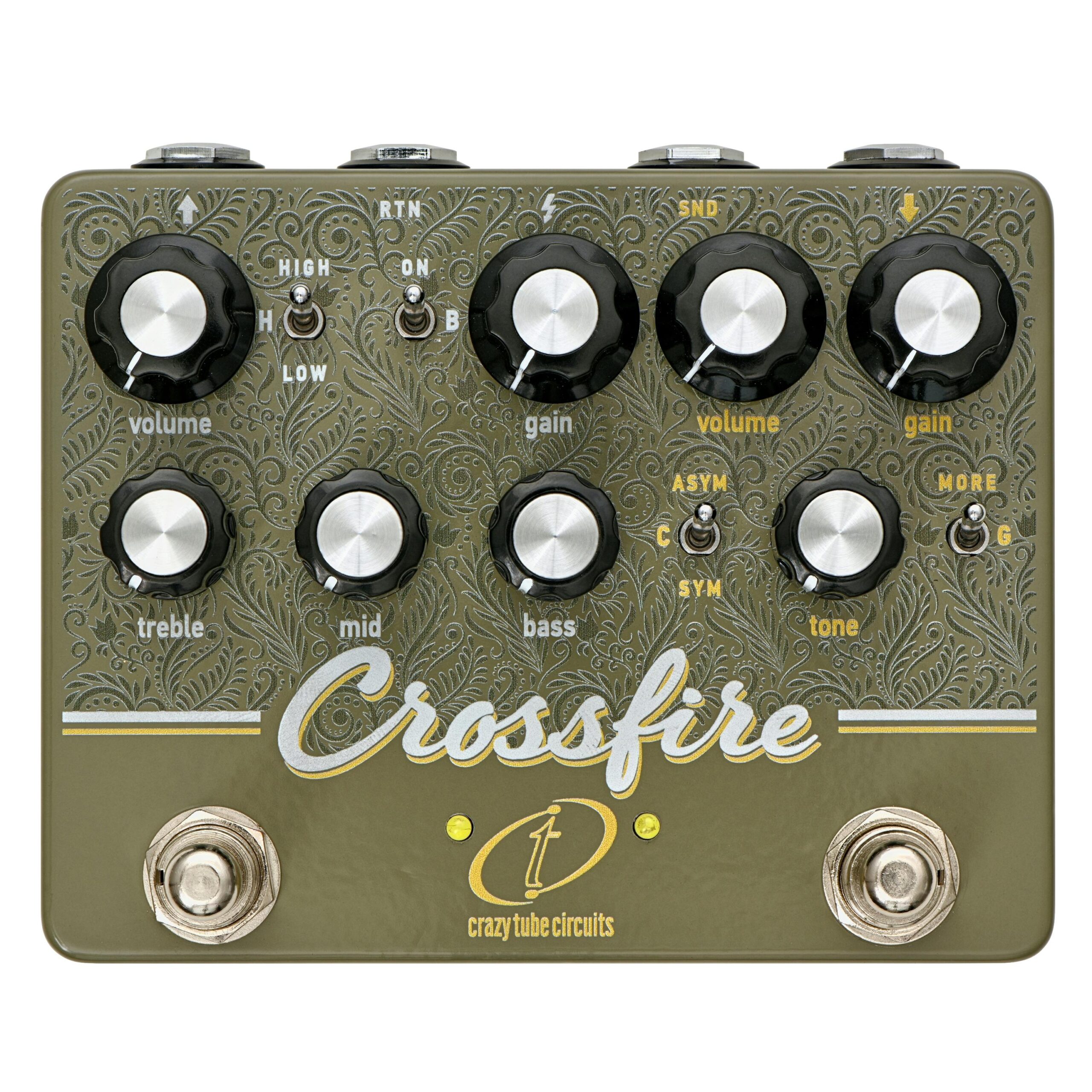 Crazy Tube Circuits CROSSFIRE Dual Channel Overdrive Pre-Amp FX Pedal – £189 New