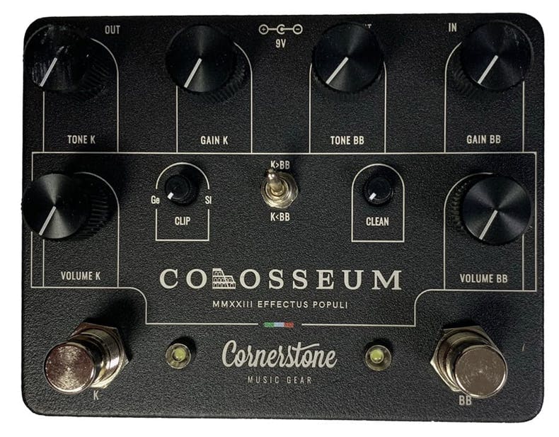 Cornerstone Colosseum Dual Overdrive Pedal in Black – £319 New