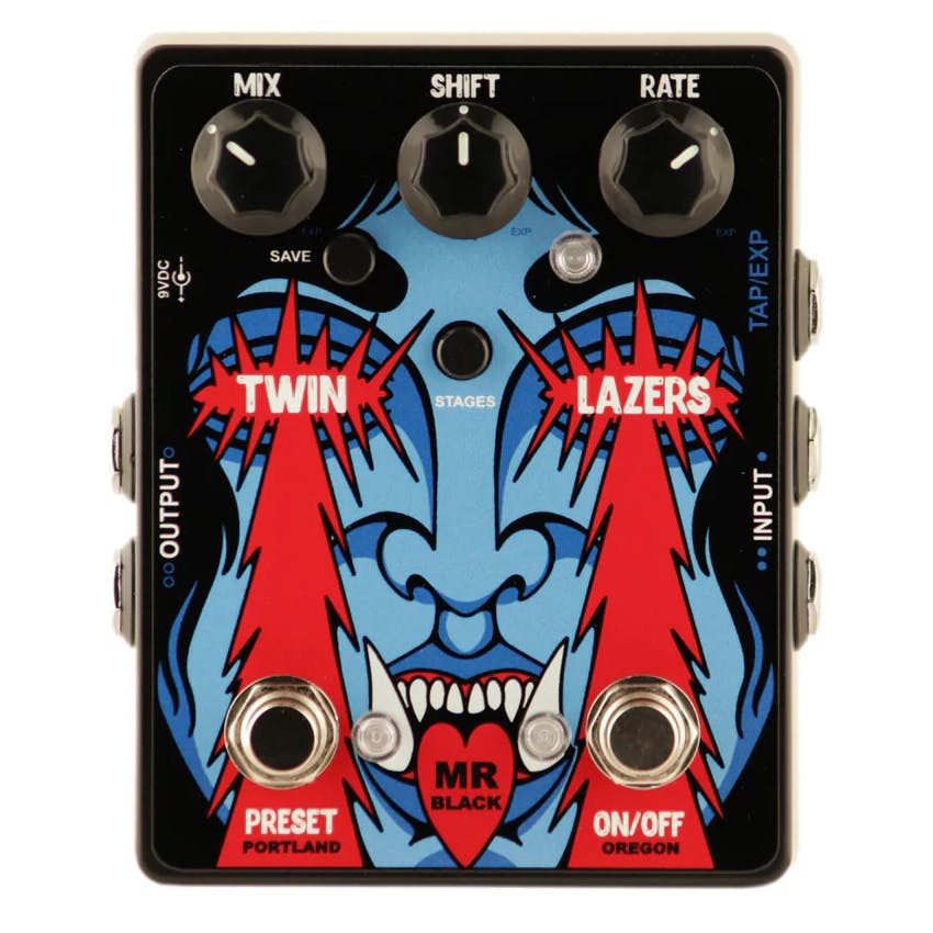 Mr. Black Twin Lazers K1 Dual Phase-Shifter Pedal - £249 New