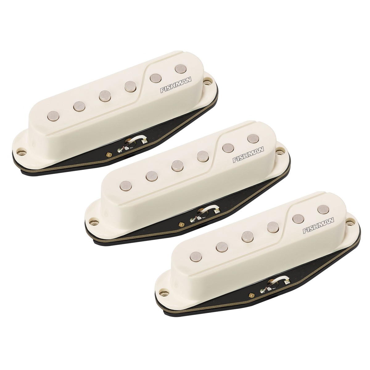 Fishman Fluence Multi Voice Single Width Strat Pickup Set White - New Fishman