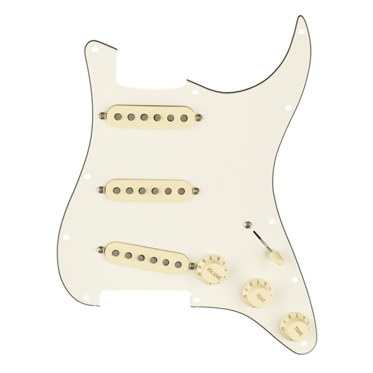 Fender Strat SSS Tex Mex Pre-Wired Pickguard Parchment WBW - New Fender