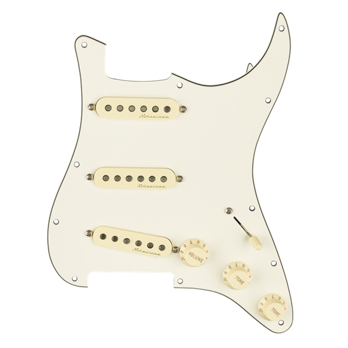 Fender Strat SSS V Noiseless Pre-Wired Pickguard WBW - New Fender