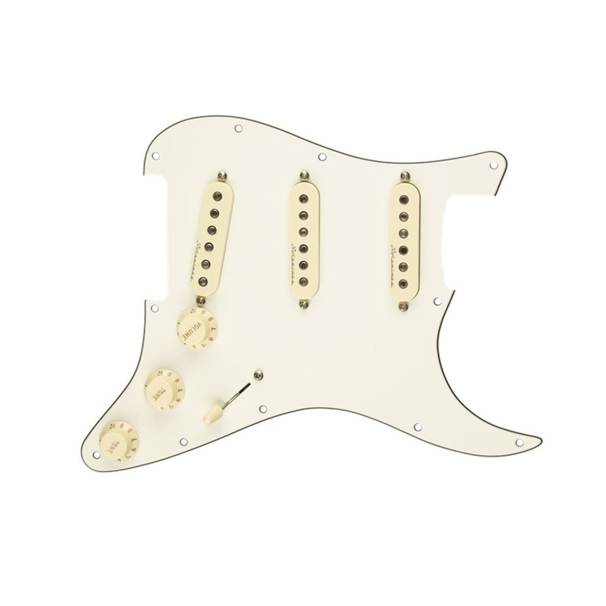 Fender Strat SSS Hot Noiseless Pre-Wired Pickguard WBW - New Fender