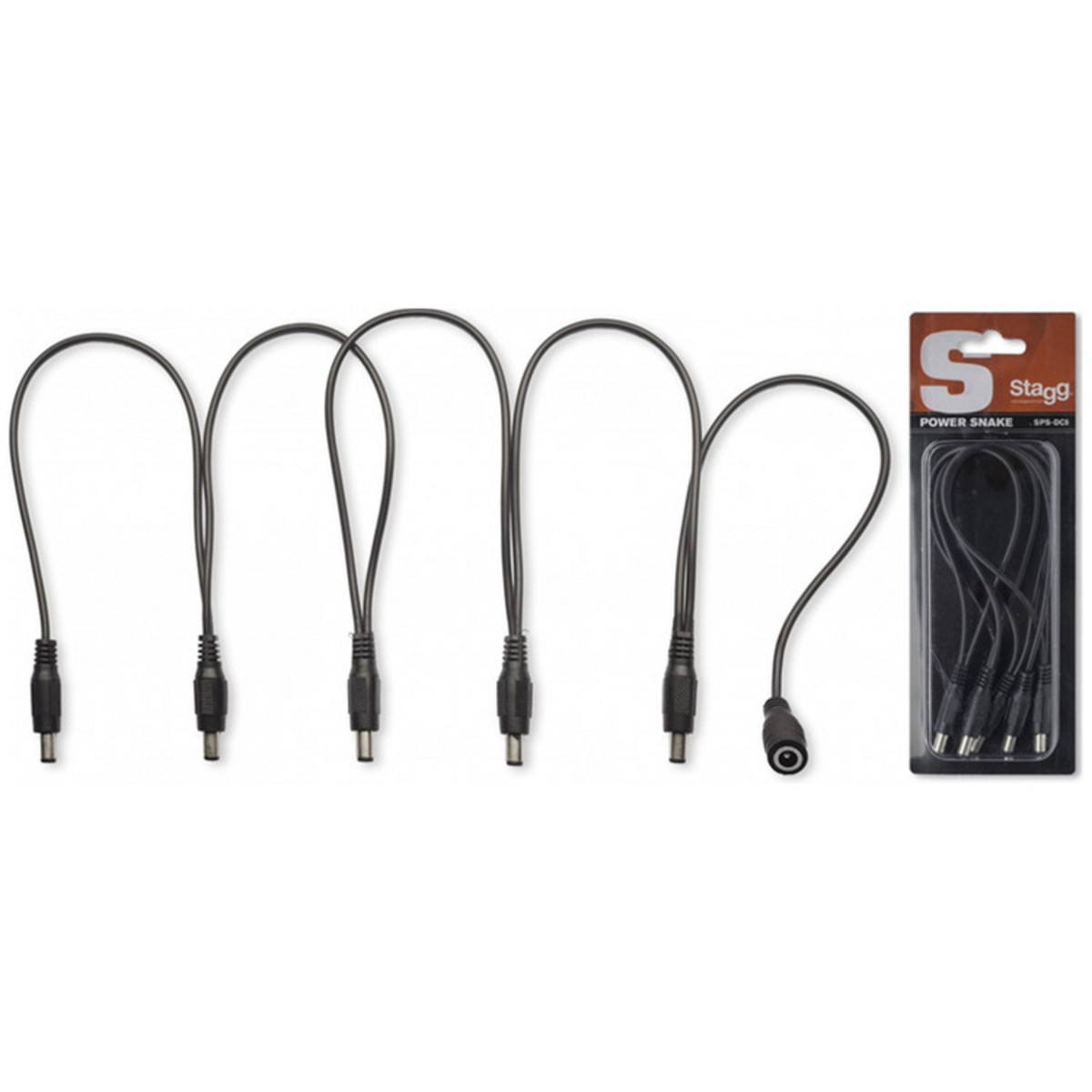 Stagg 5-Way Power Snake for DC Power Supply - New Stagg