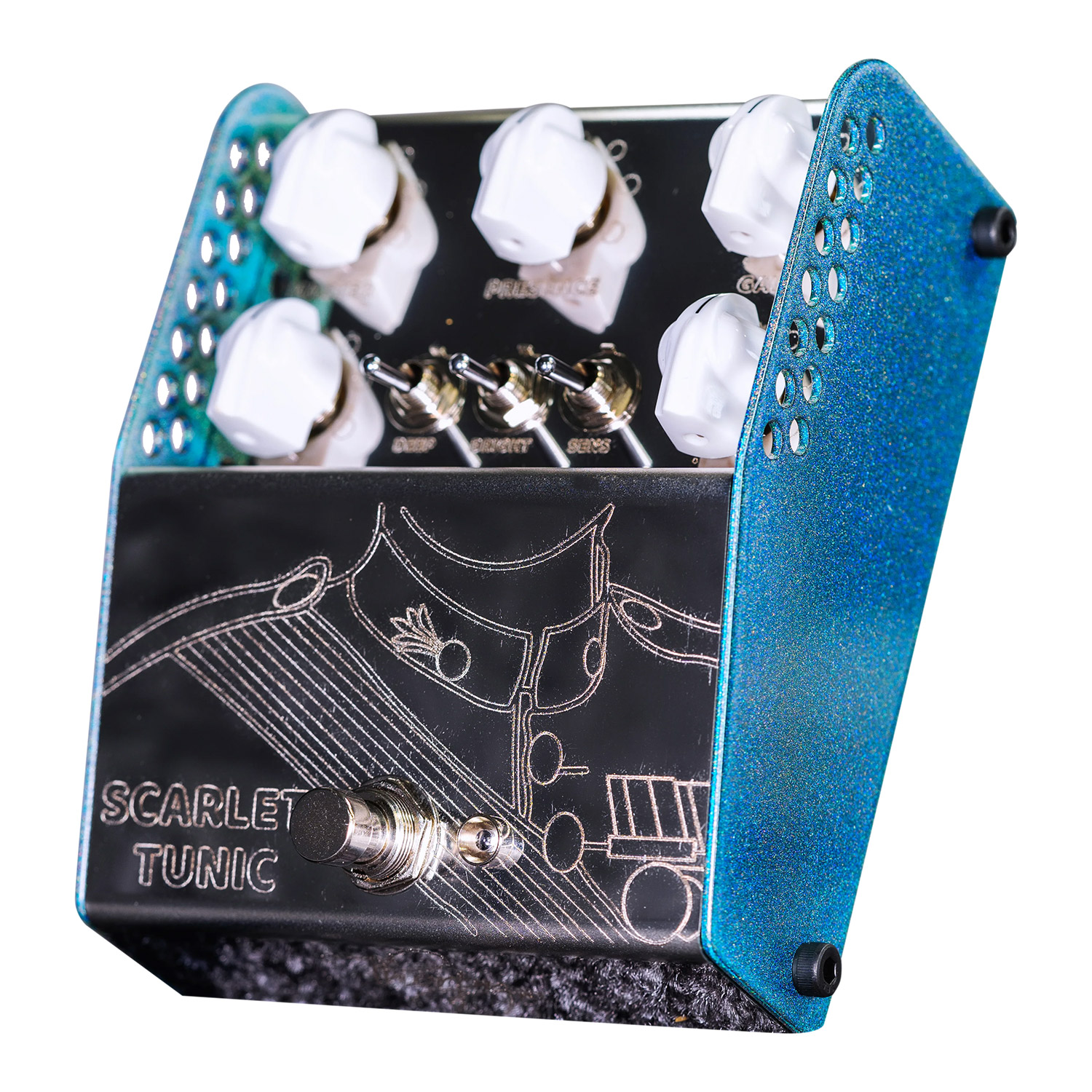 ThorpyFX Scarlet Tunic Analog Amp Emulator Pedal (Mermaid Sparkle Summer Edition) – £265 New