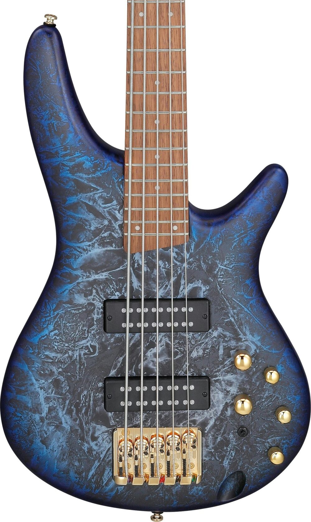 Ibanez SR305EDX-CZM 5-String Bass Guitar in Cosmic Blue Frozen Matte in stock - Image 1