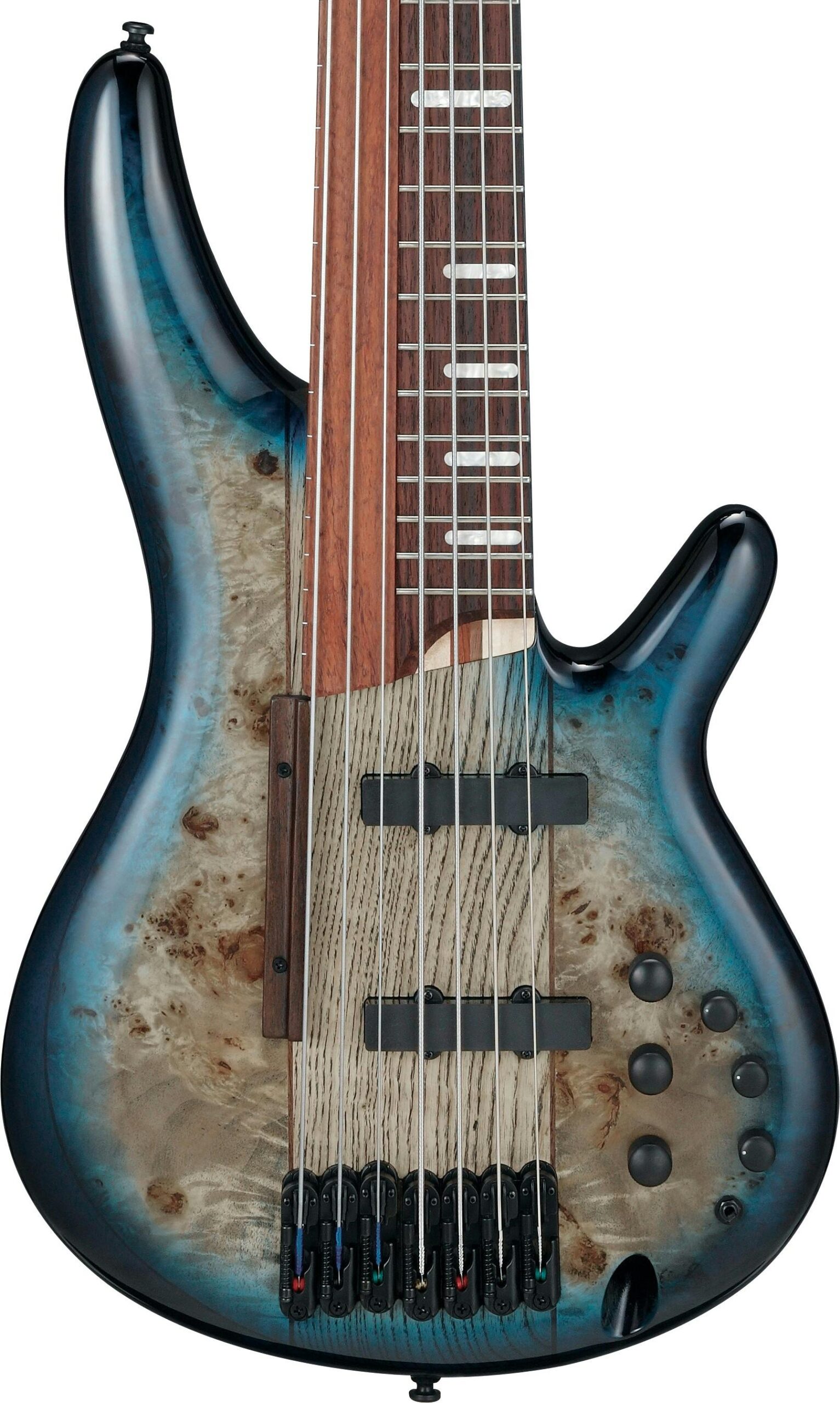 Ibanez SRAS7-CBS Semi-Fretless 7-String Bass Guitar in Cosmic Blue Starburst – £1249 New