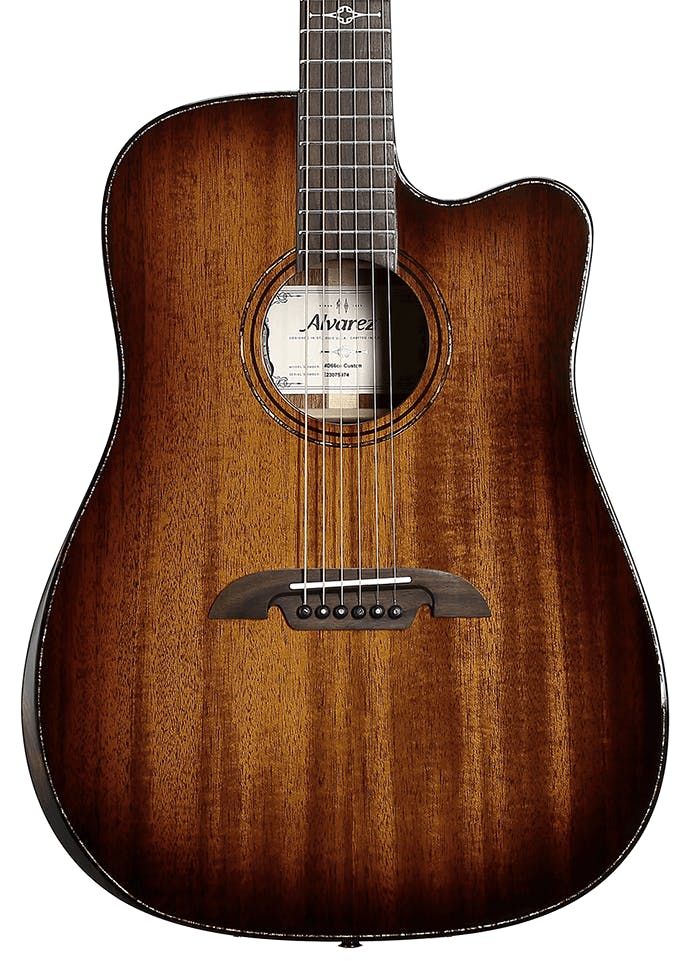 Alvarez Masterworks MDA66CE Dreadnought Acoustic Guitar in Shadowburst with Cutaway in stock - Image 1