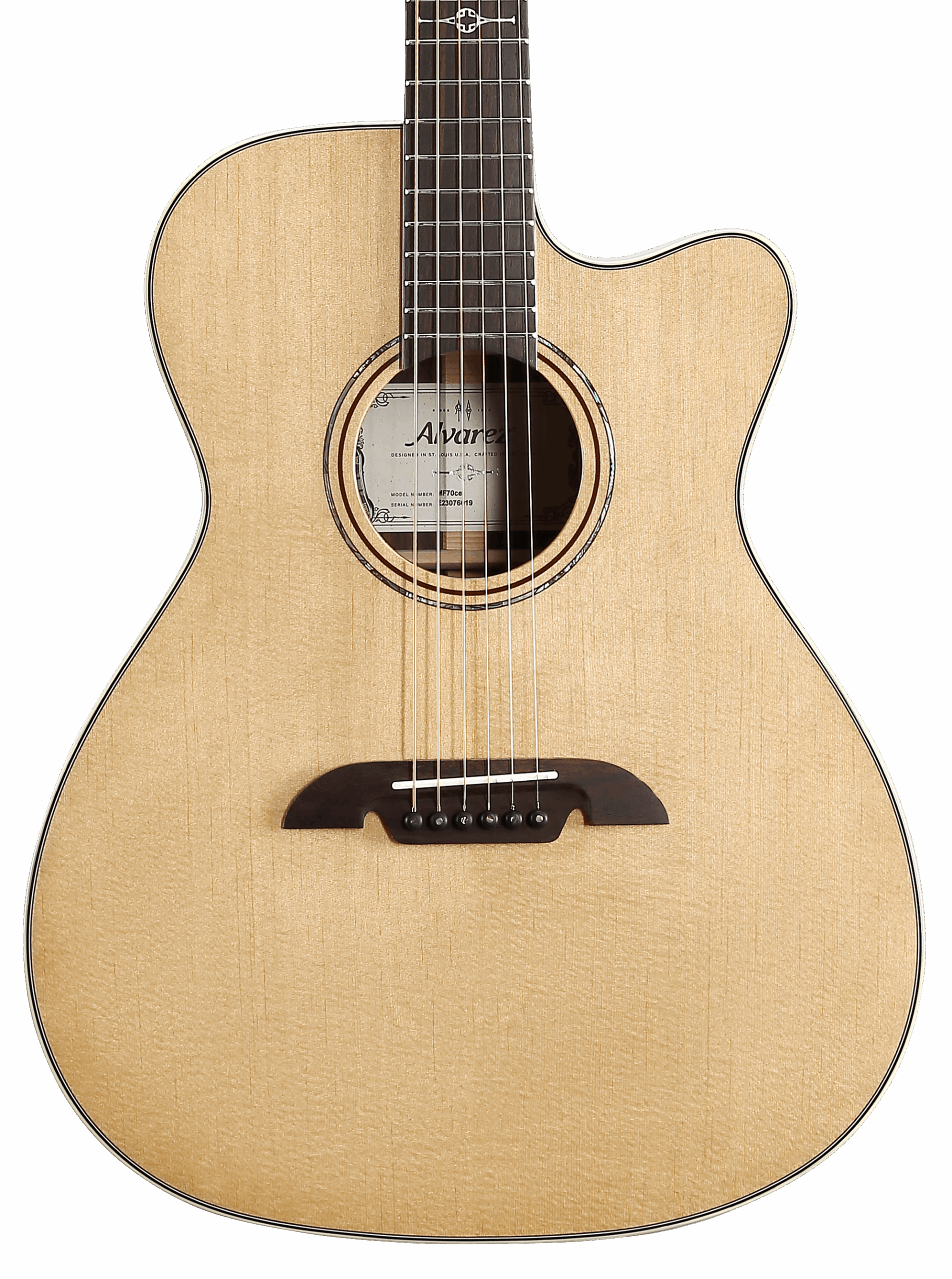 Alvarez Masterworks MF70CE Folk OM Electro-Acoustic in Natural in stock - Image 1