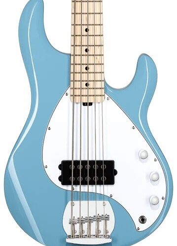 Sterling by Music Man Sub Stingray Ray5 Bass Guitar in Chopper Blue in stock