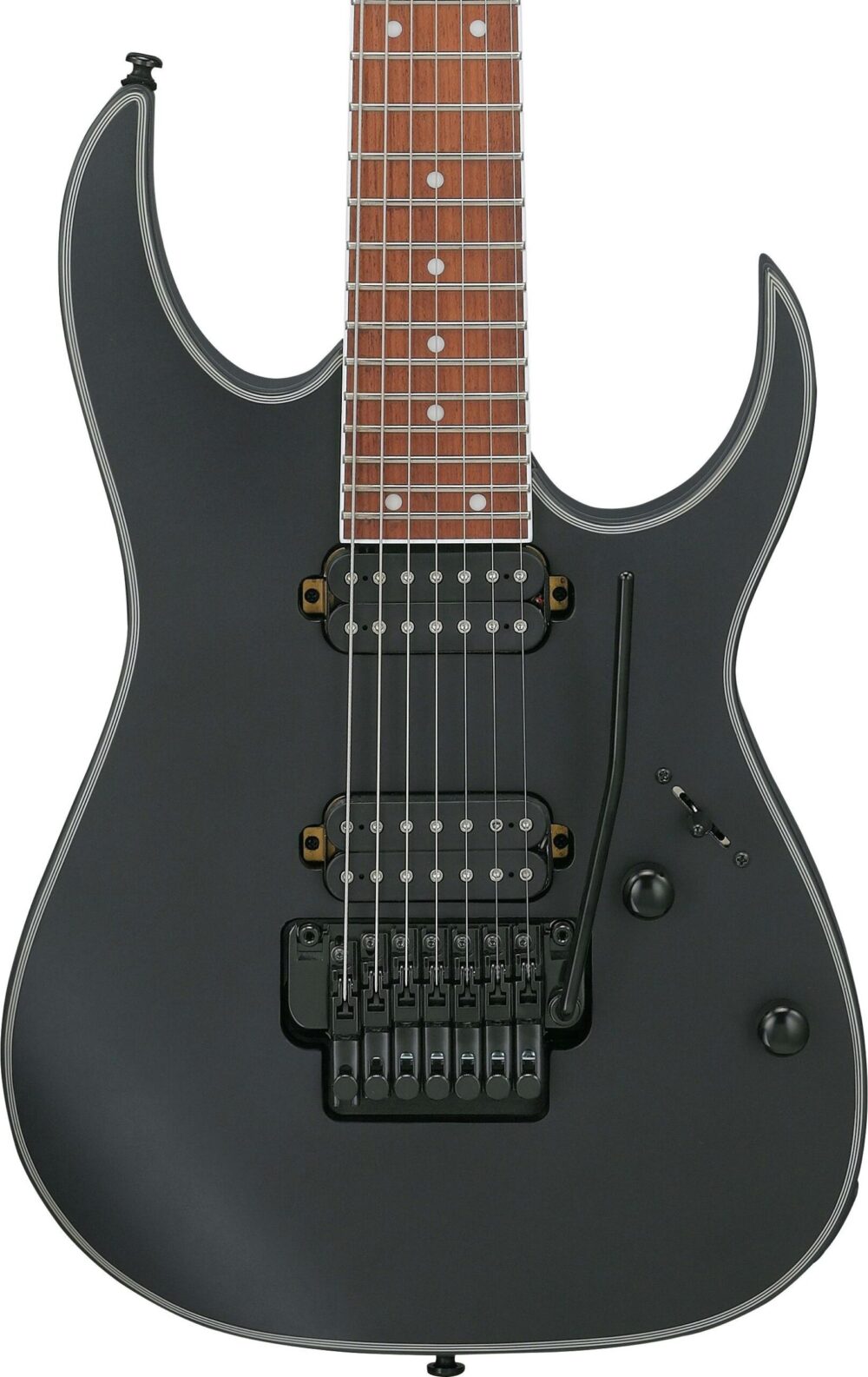 Ibanez RG7420EX-BKF 7-String Electric Guitar in Black Flat in stock - Image 1
