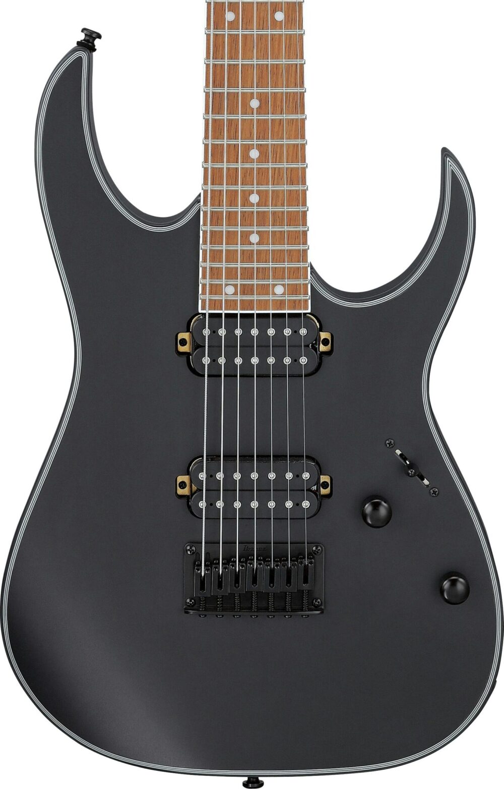 Ibanez RG7421EX-BKF 7-String Electric Guitar in Black Flat in stock - Image 1
