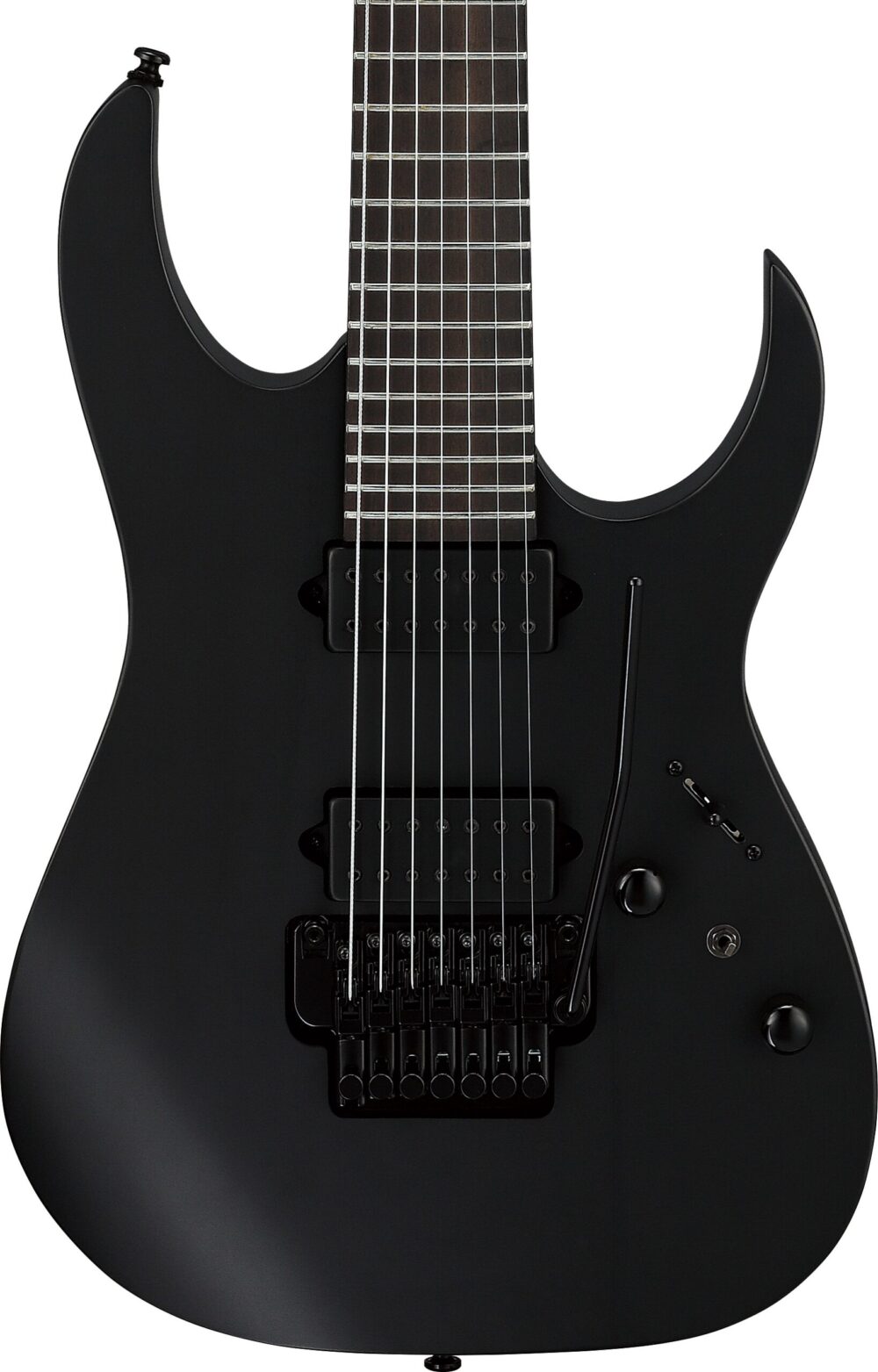 Ibanez RGRB720-BKF Iron Label RG Series 7-String Electric Guitar in Black Flat in stock - Image 1