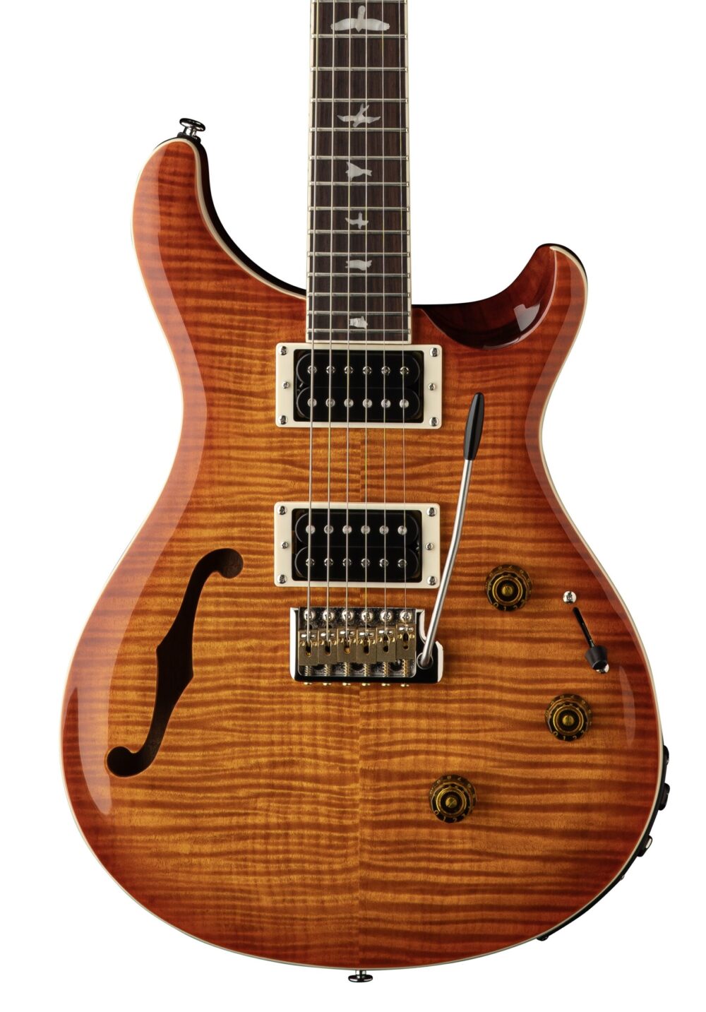 PRS SE Custom 24 Semi-Hollow Piezo Electric Guitar in Vintage Sunburst in stock - Image 1