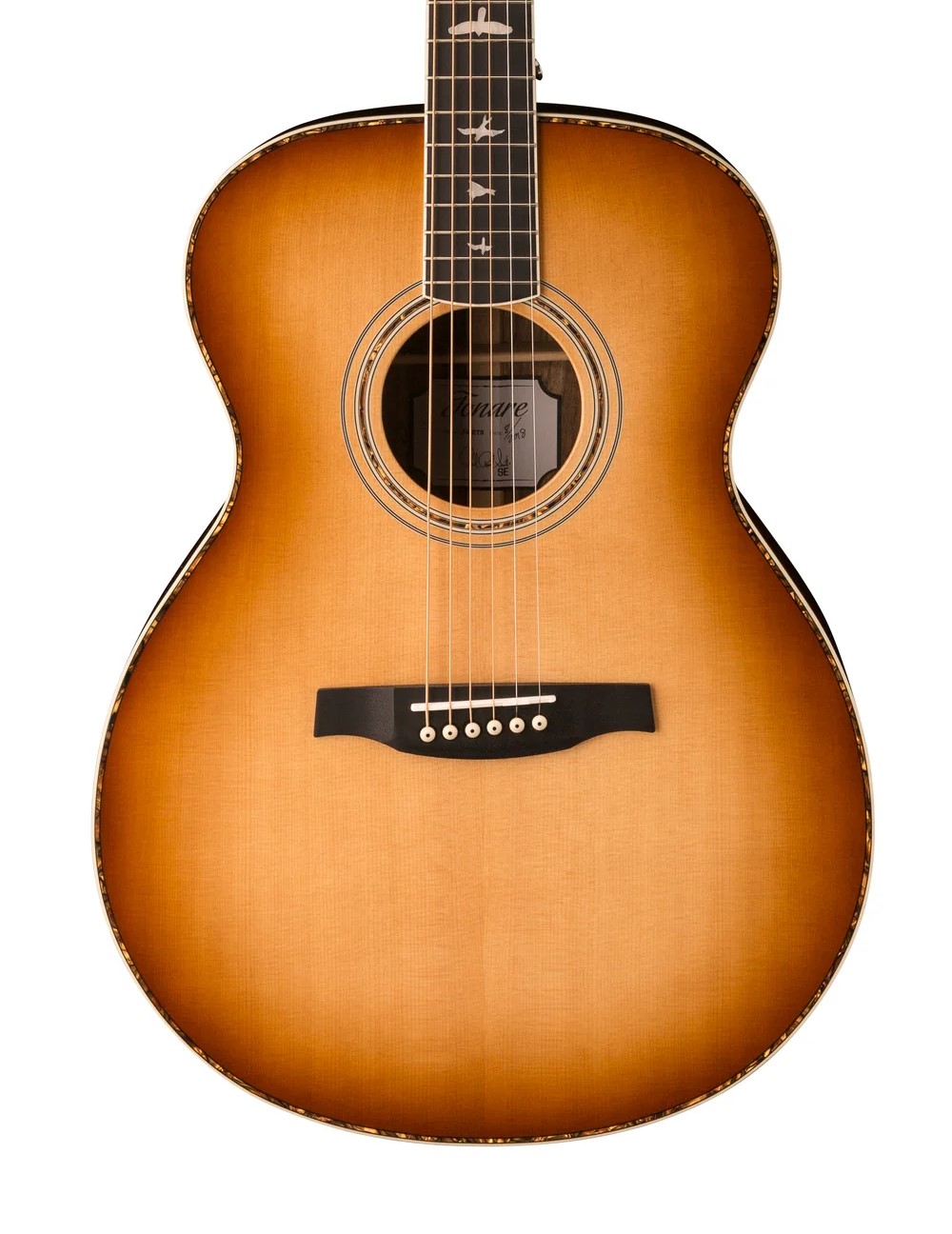 PRS SE Tonare T40E Electro Acoustic Guitar in Tobacco Burst in stock - Image 1
