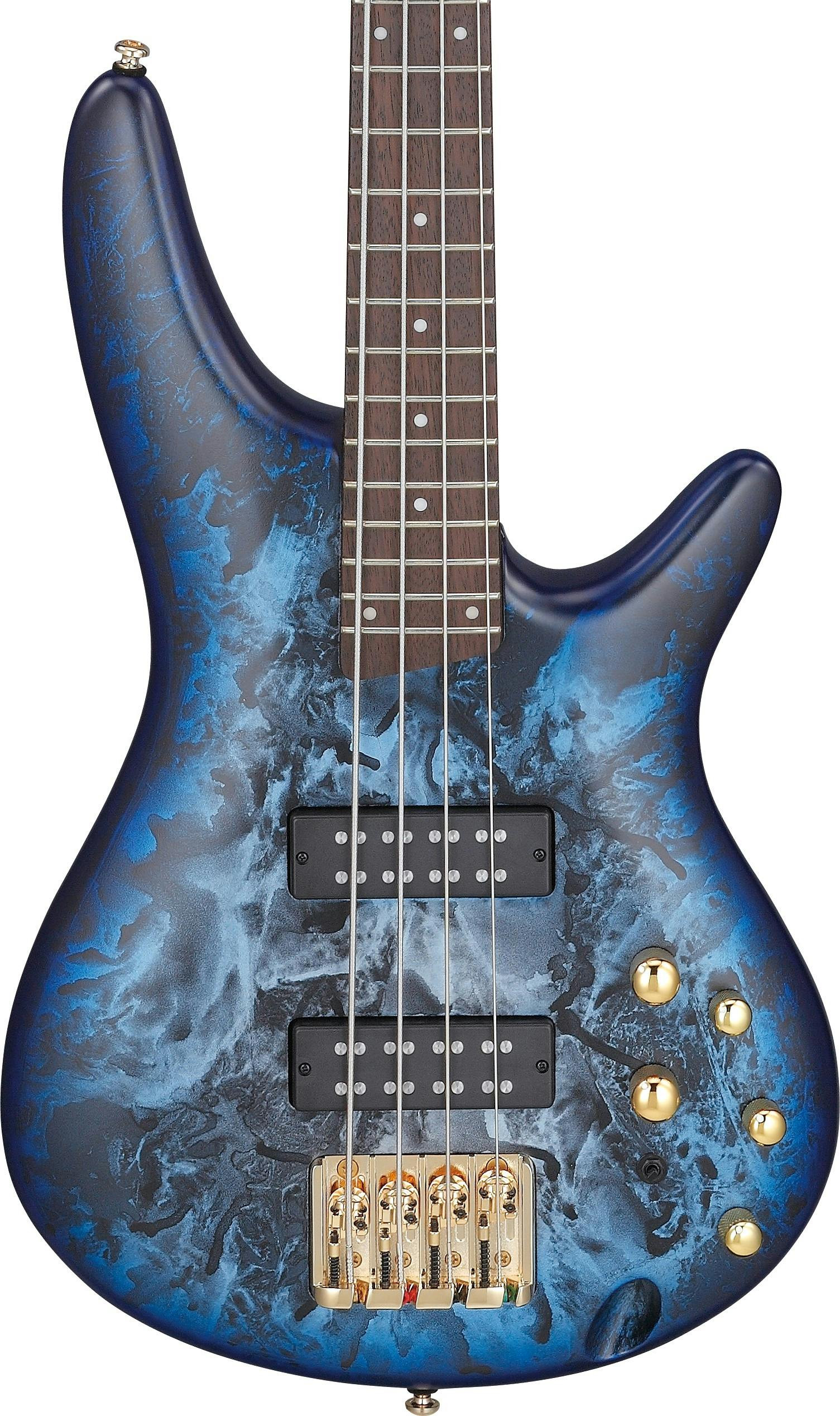 Ibanez SR300EDX-CZM 4-String Bass Guitar in Cosmic Blue Frozen Matte in stock - Image 1