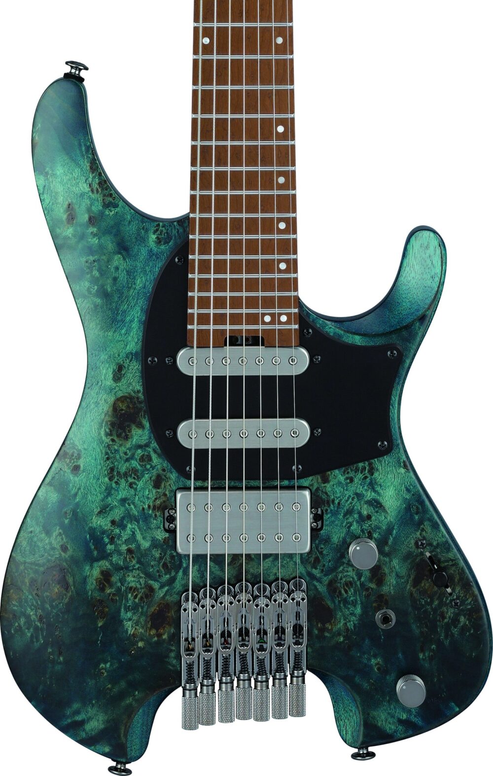 Ibanez Q547PB Q Series 7-String Headless Electric Guitar in Cosmic Blue in stock - Image 1