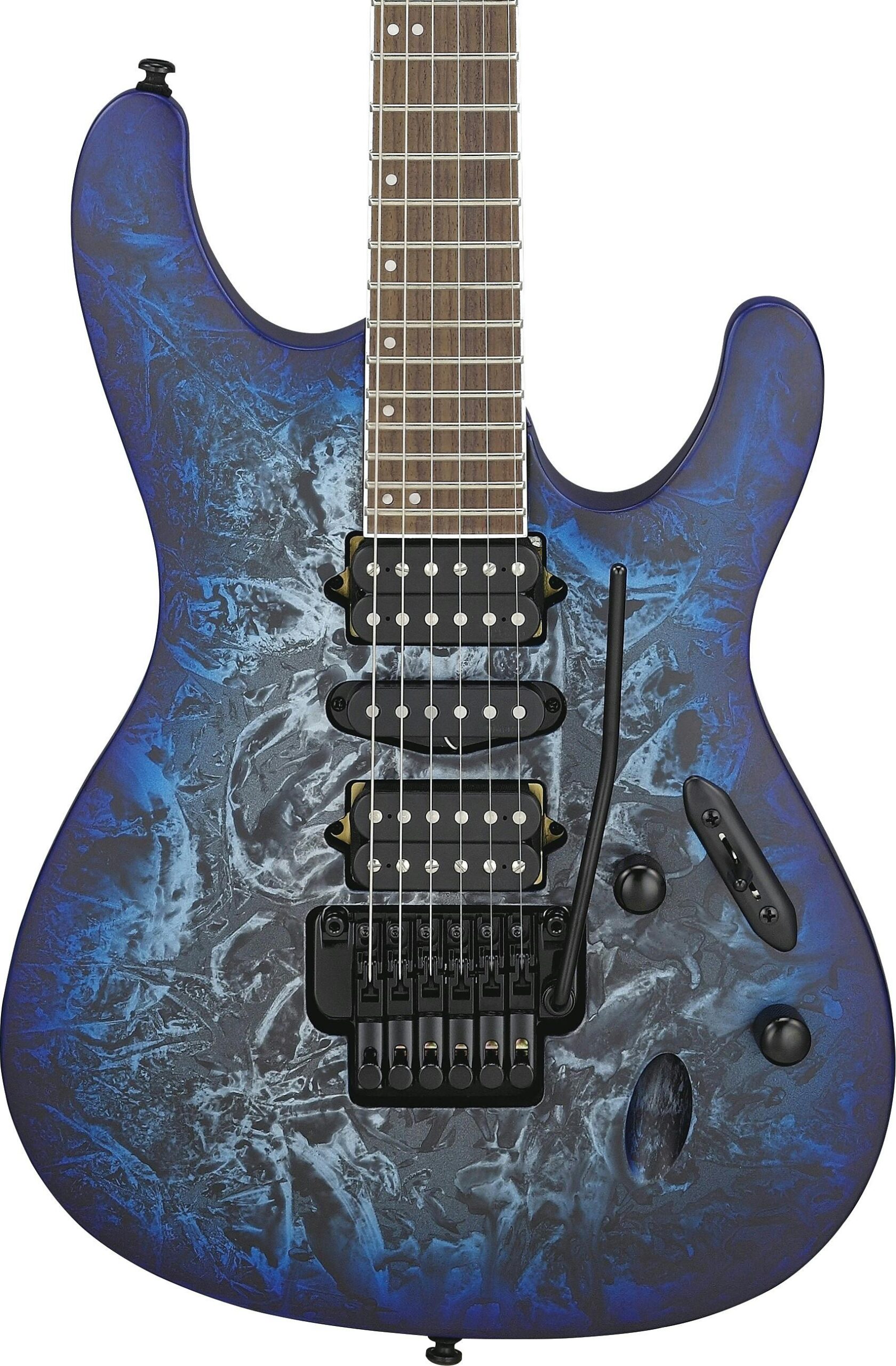 Ibanez S770-CZM Electric Guitar in Cosmic Blue Frozen Matte in stock - Image 1