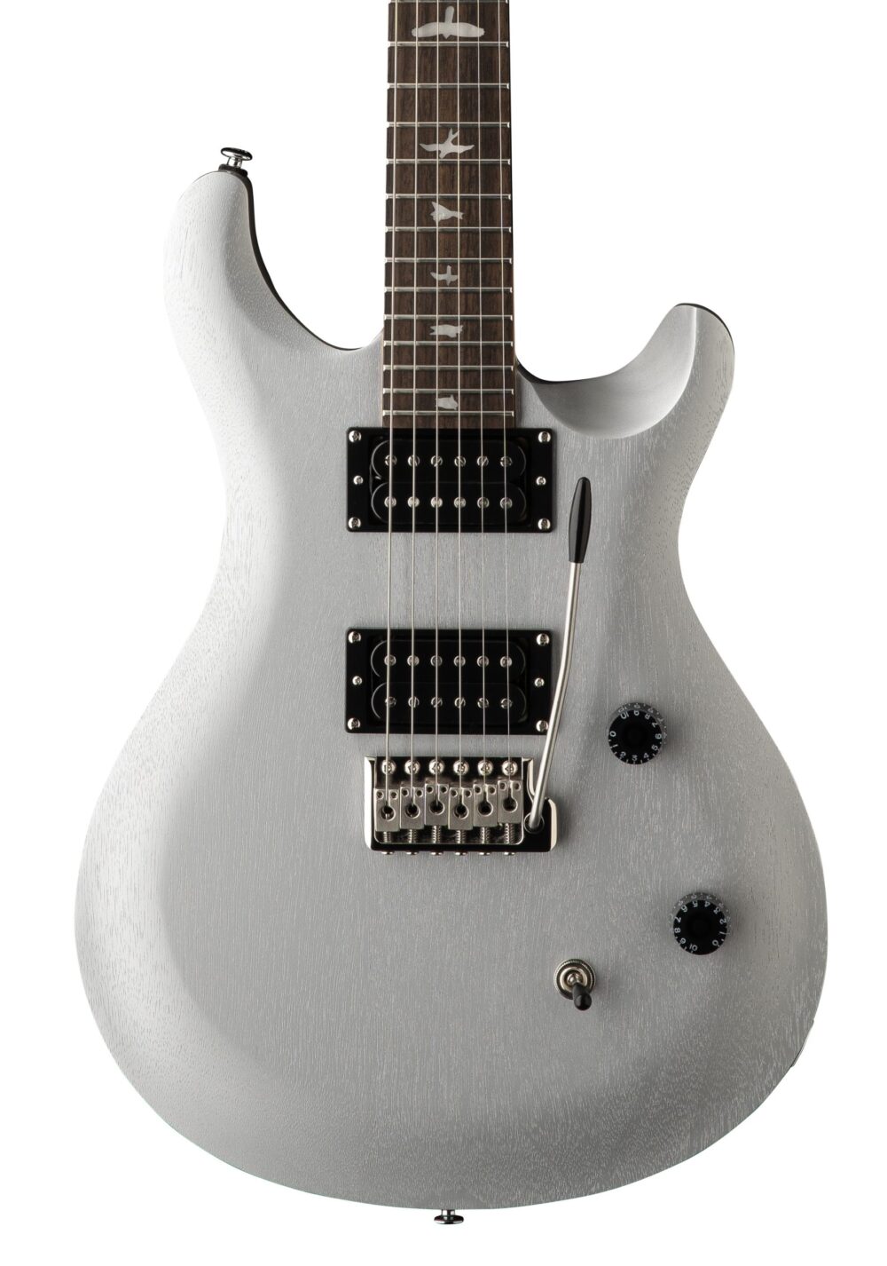 PRS SE CE24 Standard Satin Electric Guitar in Metallic Silver in stock - Image 1