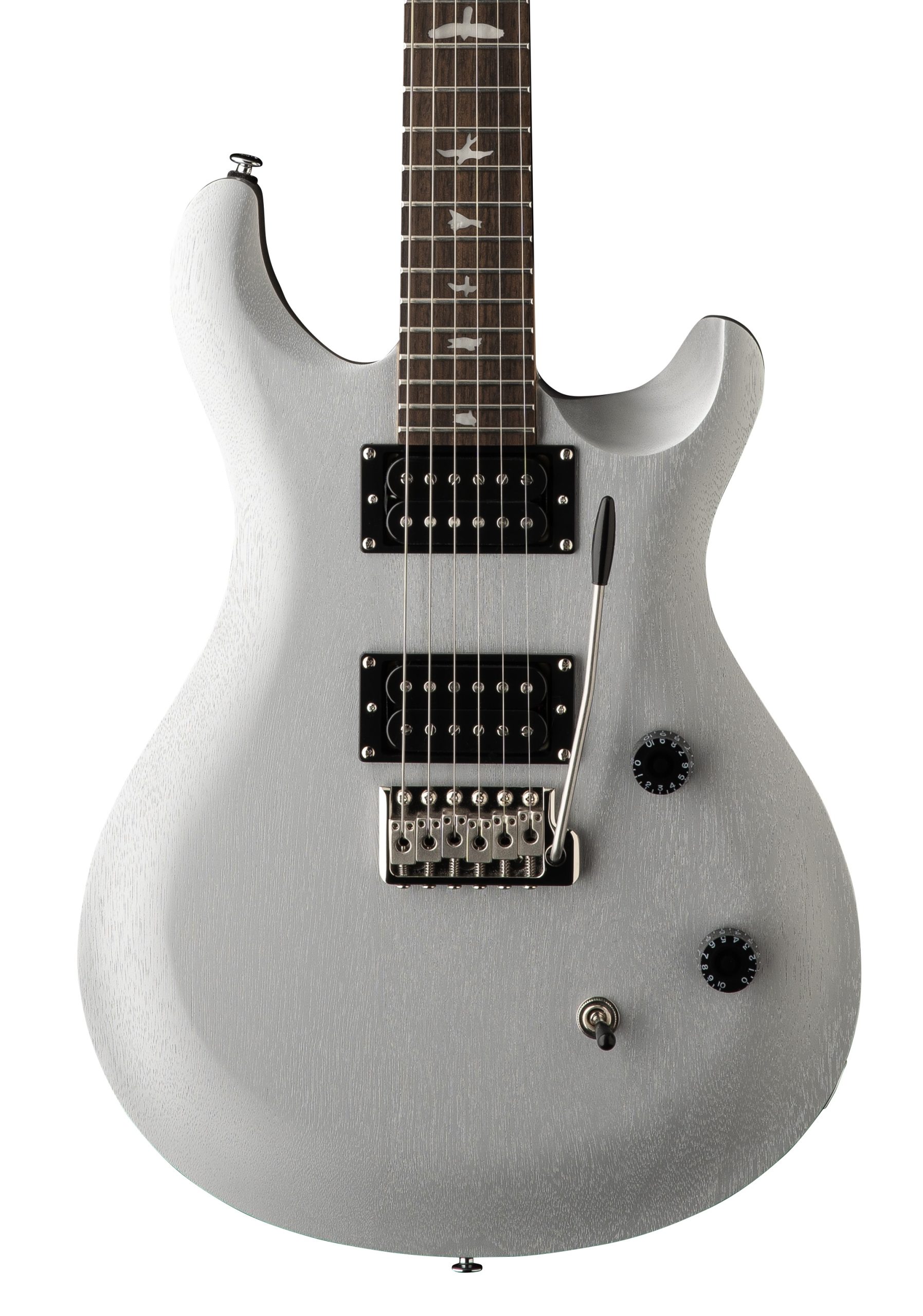 PRS SE CE24 Standard Satin Electric Guitar in Metallic Silver in stock - Image 1