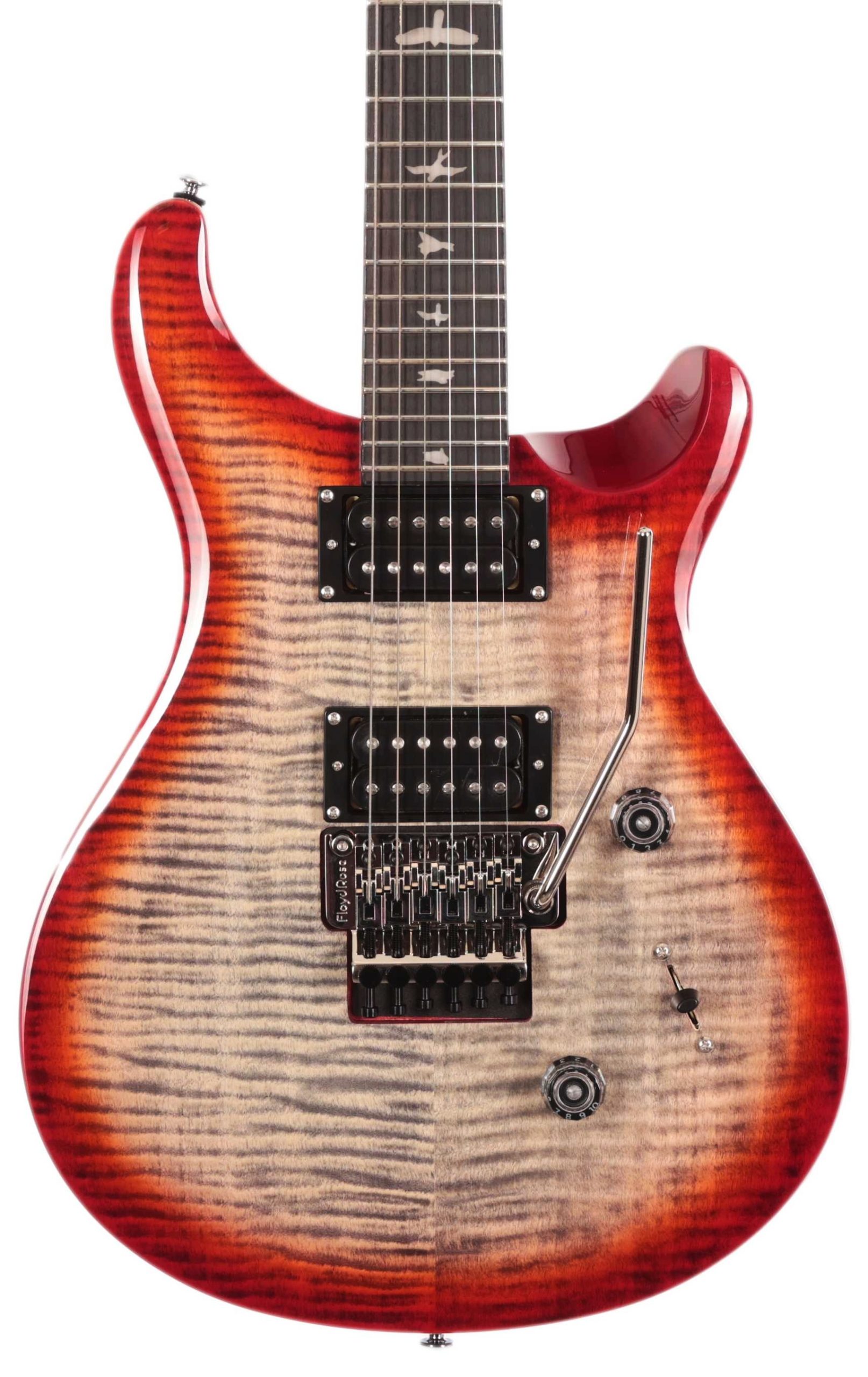 PRS SE Custom 24 Floyd Electric Guitar in Charcoal Cherry Burst in stock - Image 1