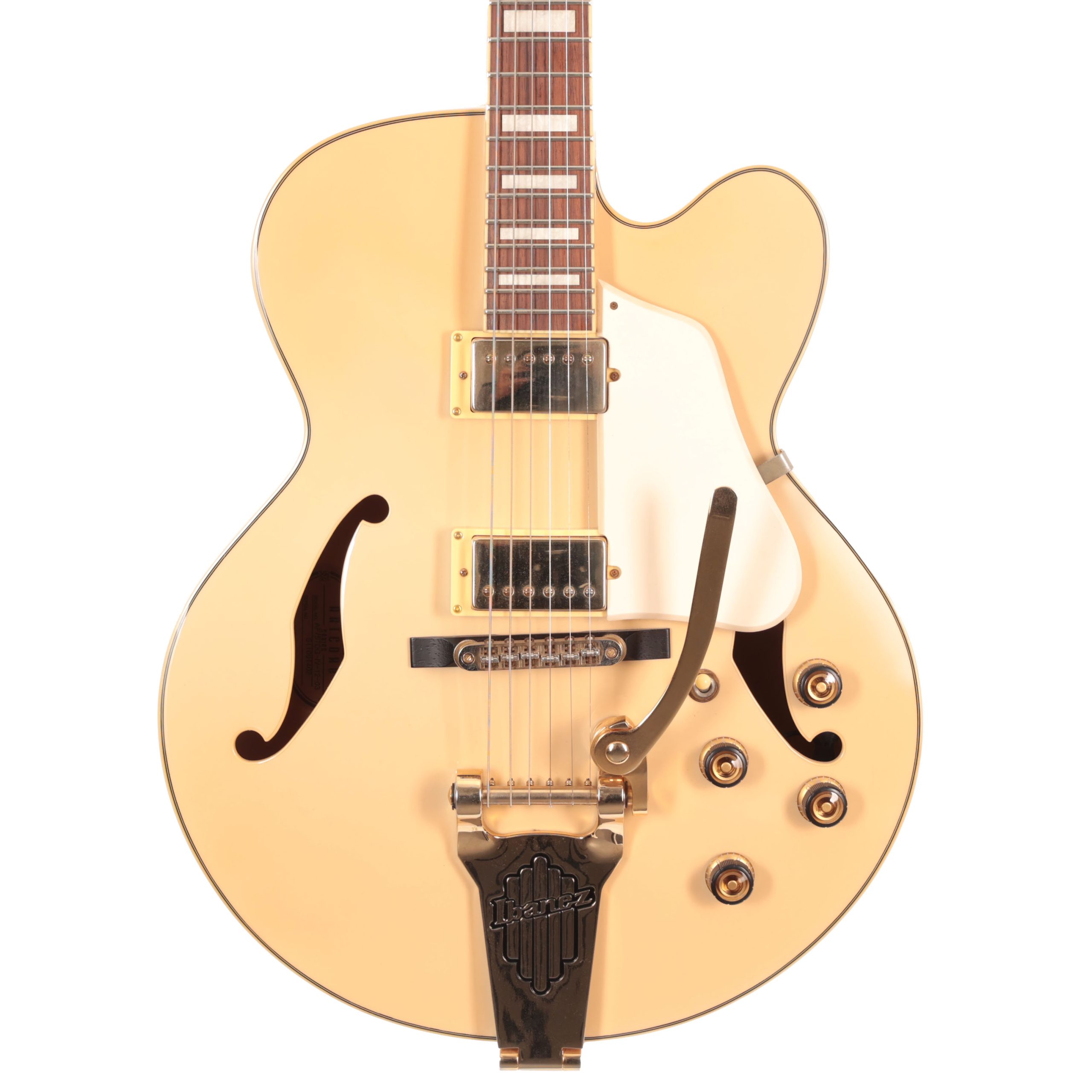 Second Hand Ibanez AF75TGD-IV Artcore Semi-Hollow Electric Guitar in Ivory 895 in stock
